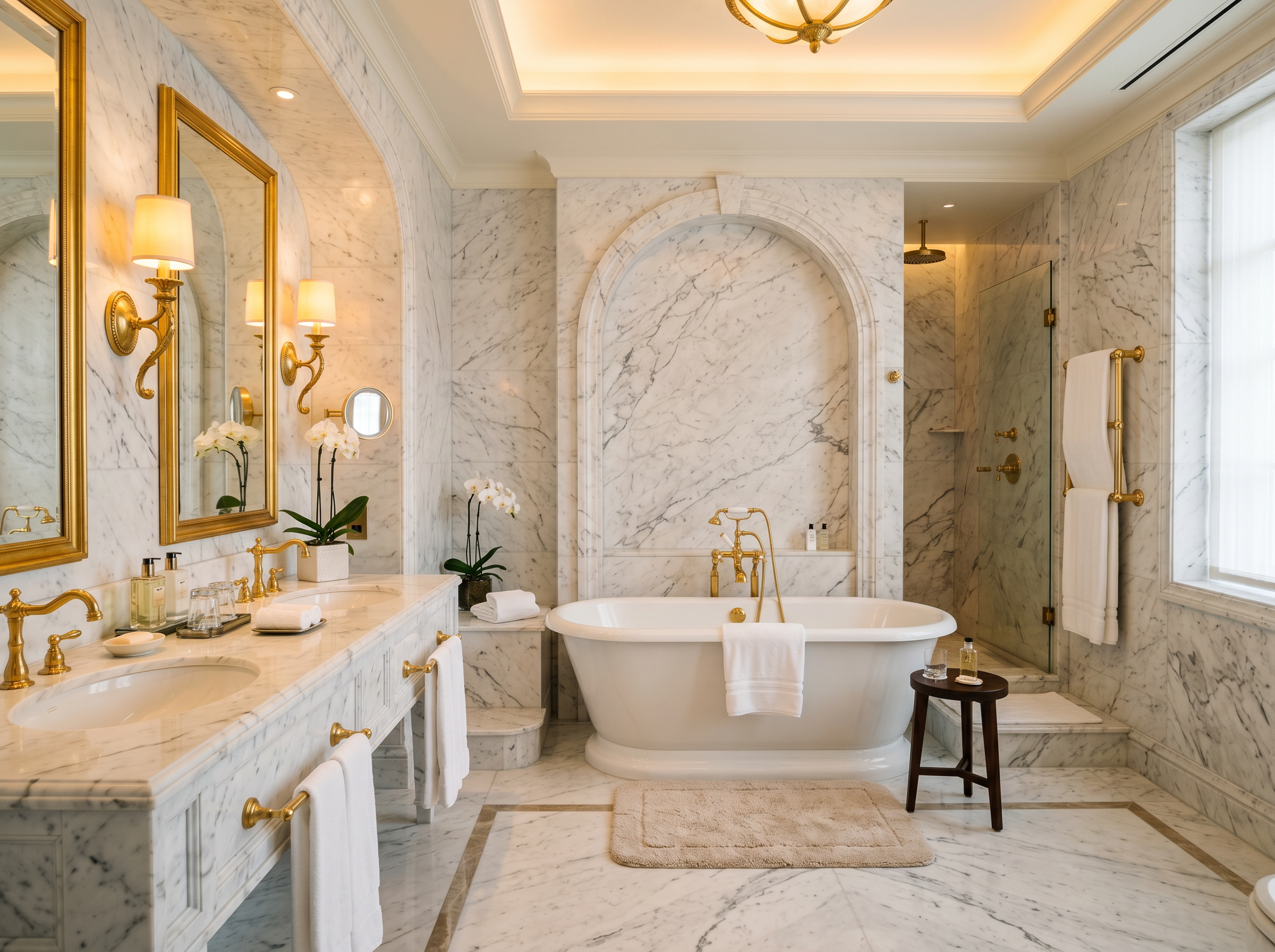 Marble bathroom